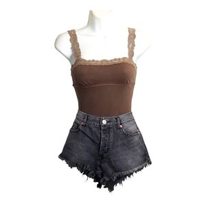 We The Free Gray Jean Shorts